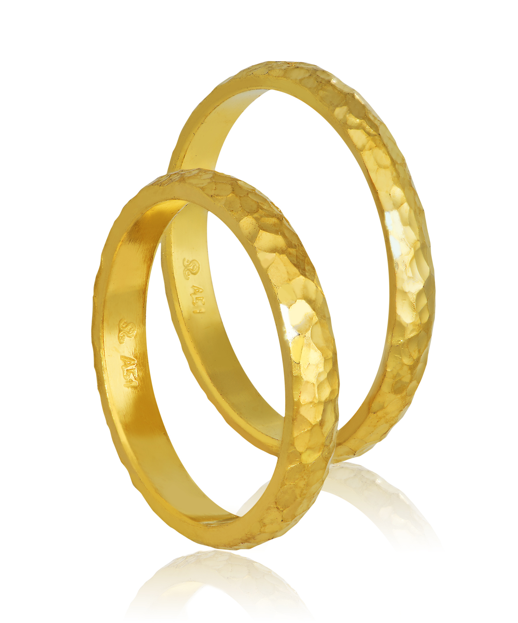 Golden wedding rings 3mm (code 410)